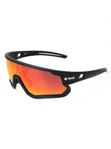 YEAZ Unisex-Sportbrille "Sunrise" in Schwarz/ Rot
