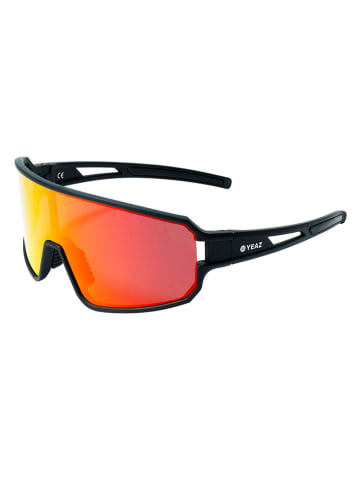 YEAZ Unisex-Sportbrille "Sunwave" in Schwarz/ Rot