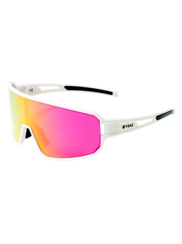 YEAZ Unisex-Sportbrille "Sunwave" in Weiß/ Rosa