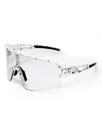 YEAZ Unisex-Sportbrille "Sunspot" in Weiß-Schwarz/ Transparent
