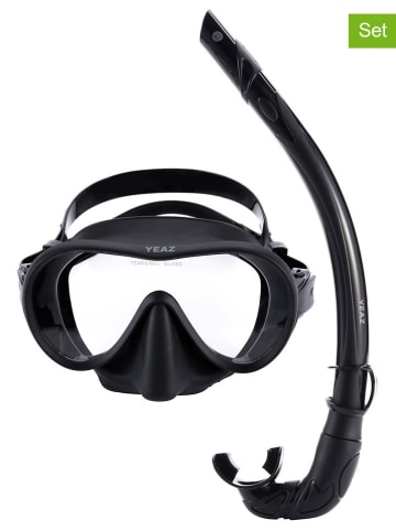 YEAZ 2tlg. Schnorchel-Set "Ocean Vibes" in Schwarz