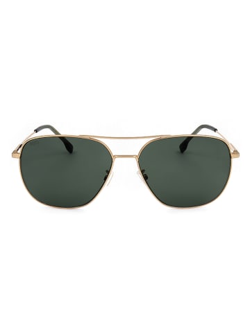 Hugo Boss Męskie okulary przeciwsłoneczne w kolorze złoto-czarnym