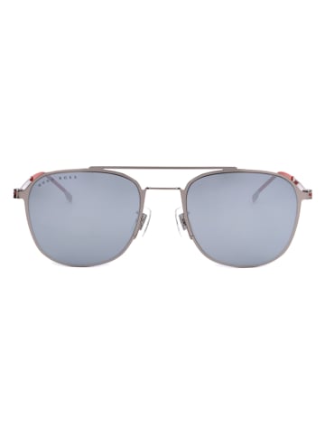 Hugo Boss Męskie okulary przeciwsłoneczne w kolorze srebrnym