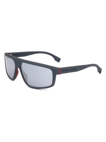 Hugo Boss Herenzonnebril grijs/rood