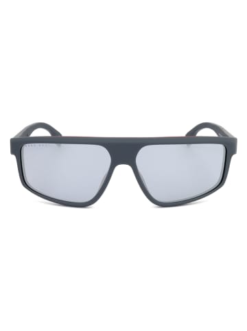 Hugo Boss Herren-Sonnenbrille in Grau/ Rot