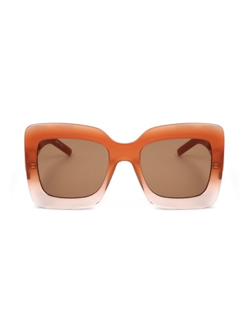 Hugo Boss Damskie okulary przeciwsłoneczne w kolorze czerwono-brązowym
