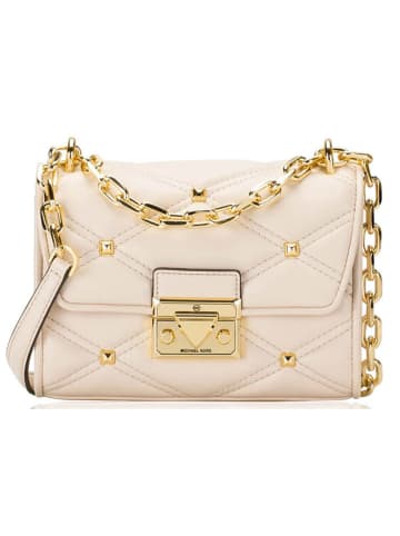 Michael Kors Leren schoudertas crème - (B)19 x (H)13 x (D)6 cm