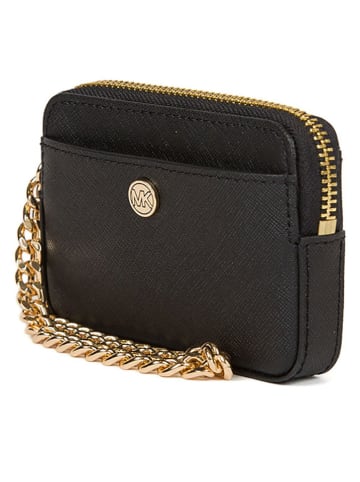 Michael Kors Skórzany portfel w kolorze czarnym - 11,5 x 7,5 x 2 cm