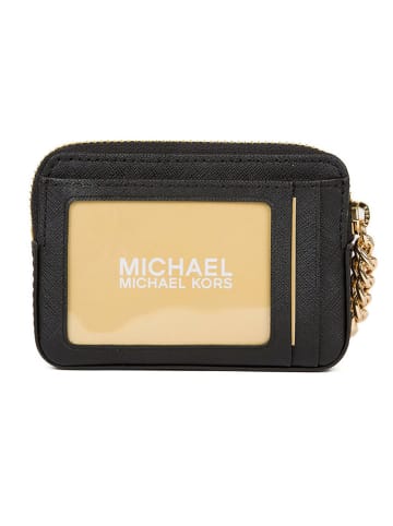Michael Kors Skórzany portfel w kolorze czarnym - 11,5 x 7,5 x 2 cm