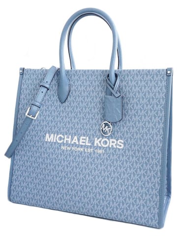 Michael Kors Leren shopper lichtblauw - (B)40 x (H)30 x (D)17 cm