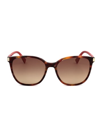 Longchamp Damskie okulary przeciwsłoneczne w kolorze brązowo-czerwonym