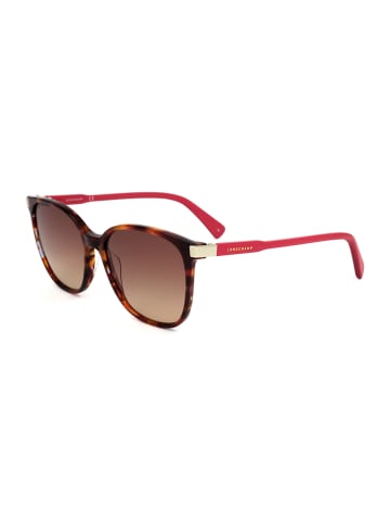 Longchamp Damskie okulary przeciwsłoneczne w kolorze brązowo-czerwonym