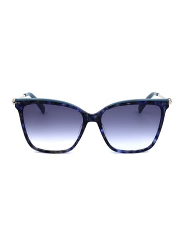 Longchamp Damen-Sonnenbrille in Blau/ Silber