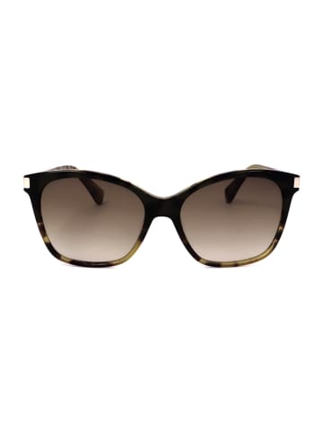 Longchamp Damen-Sonnenbrille in Schwarz-Gelb/ Braun