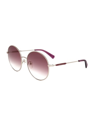 Longchamp Damen-Sonnenbrille in Silber/ Bordeaux