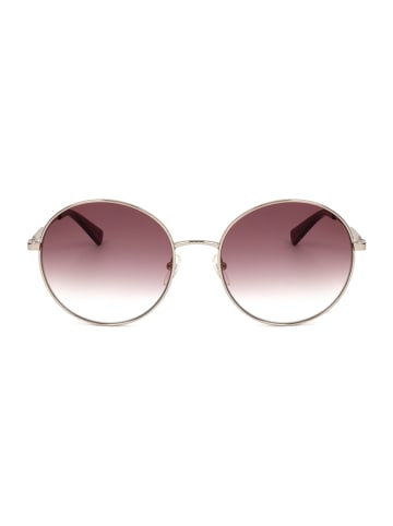 Longchamp Damen-Sonnenbrille in Silber/ Bordeaux