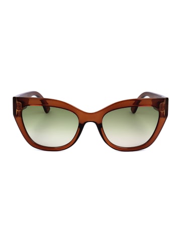 Longchamp Damskie okulary przeciwsłoneczne w kolorze brązowo-zielonym