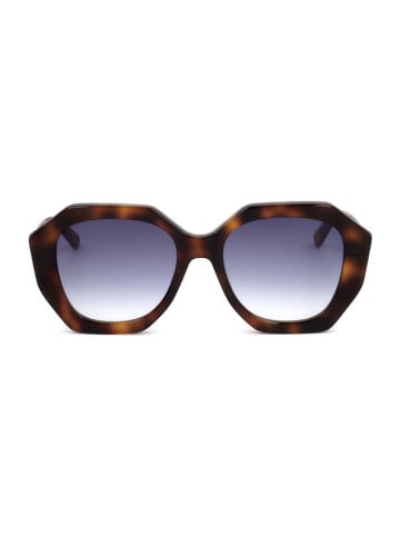 Karl Lagerfeld Damskie okulary przeciwsłoneczne w kolorze jasnobrązowo-niebieskim