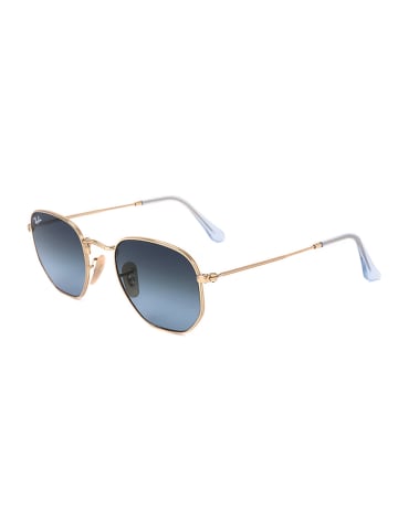 Ray Ban Unisex-Sonnenbrille in Gold/ Blau