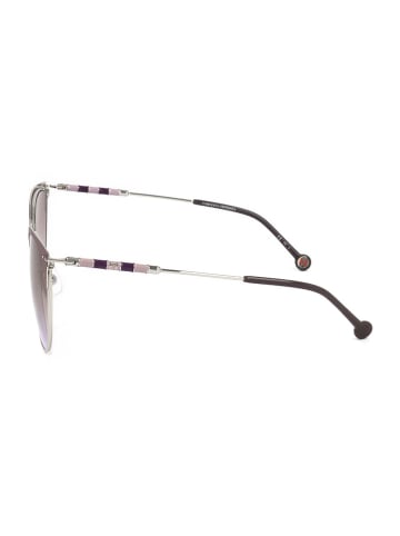 Carolina Herrera Damen-Sonnenbrille in Silber/ Lila