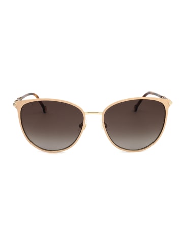 Carolina Herrera Damskie okulary przeciwsłoneczne w kolorze złoto-brązowym