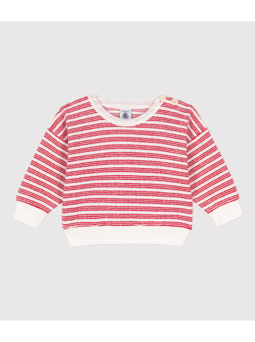 PETIT BATEAU Sweatshirt rood/wit