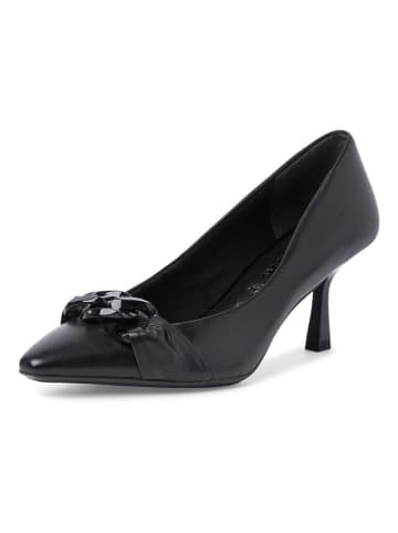 Tamaris Leder-Pumps in Schwarz
