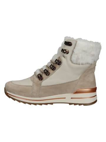 Ara Shoes Skórzane botki w kolorze beżowym