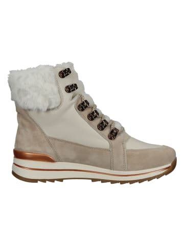 Ara Shoes Skórzane botki w kolorze beżowym