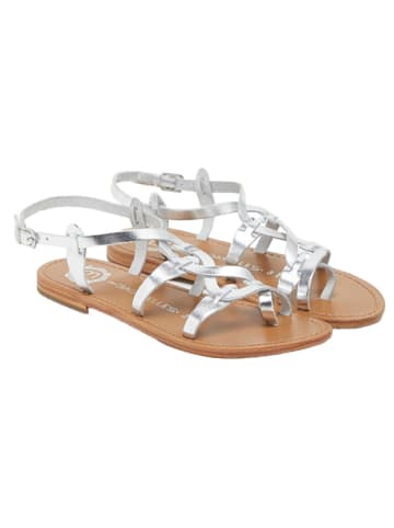 Les BAGATELLES Leder-Sandalen "Burke" in Silber