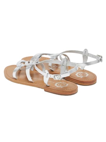 Les BAGATELLES Leren sandalen "Burke" zilverkleurig