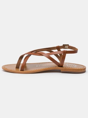 Les BAGATELLES Leder-Zehensandalen "Morris" in Hellbraun