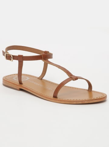 Les BAGATELLES Leder-Sandalen "Pasco" in Hellbraun