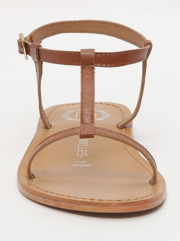 Les BAGATELLES Leder-Sandalen "Pasco" in Hellbraun
