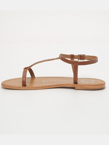 Les BAGATELLES Leder-Sandalen "Pasco" in Hellbraun