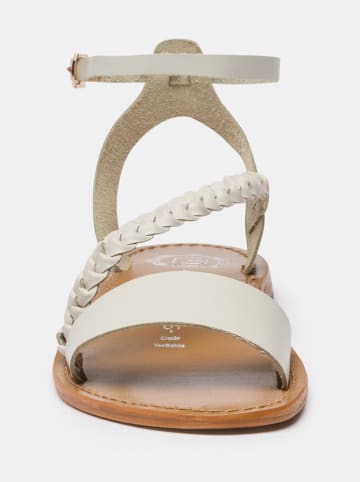 Les BAGATELLES Leder-Sandalen "Beldrade" in Creme