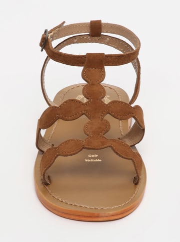 Les BAGATELLES Leren sandalen "Thuja" camel