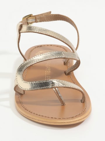 Les BAGATELLES Leren sandalen "Kamlai" donkergoudkleurig