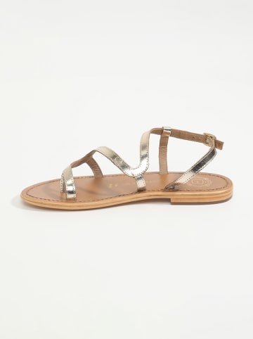 Les BAGATELLES Leren sandalen "Kamlai" donkergoudkleurig