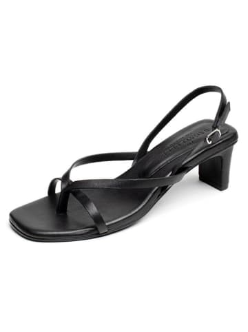 Les BAGATELLES Skórzane sandały "Chumani" w kolorze czarnym