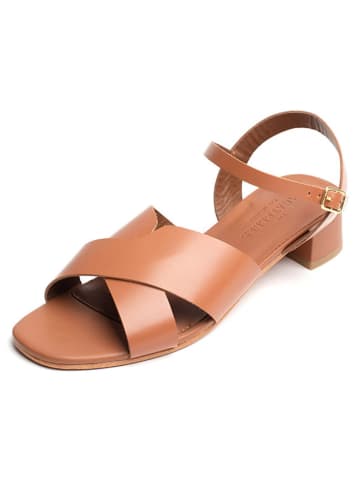Les BAGATELLES Leren haksandalen "Ethete" camel