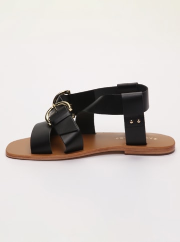 Les BAGATELLES Leder-Sandalen "Abhayd" in Schwarz