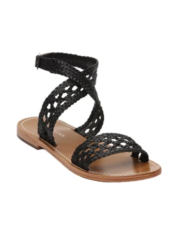 Les BAGATELLES Skórzane sandały "Abitha" w kolorze czarnym