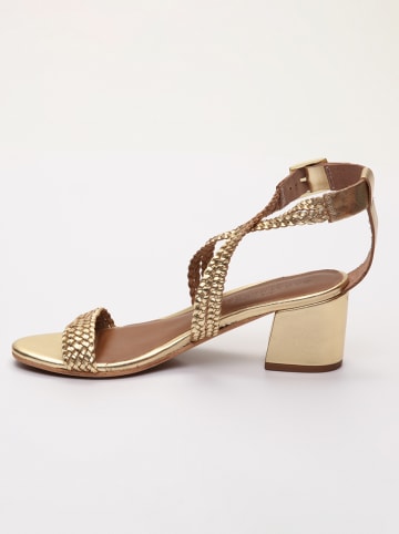 Les BAGATELLES Leder-Sandaletten "Gizelle" in Gold