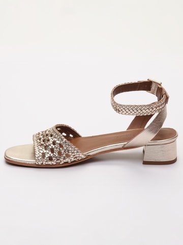 Les BAGATELLES Leder-Sandaletten "Gwenivere" in Gold