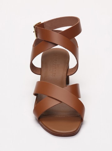 Les BAGATELLES Leren haksandalen "Genessis" camel