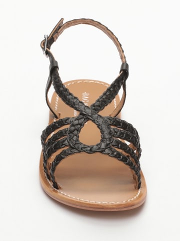Les BAGATELLES Skórzane sandały "Lyla" w kolorze czarnym