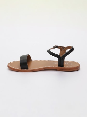 Les BAGATELLES Skórzane sandały "Alaia" w kolorze czarnym