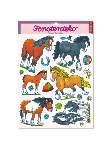 Lutz Mauder Fensterdeko "Pferde" in Bunt