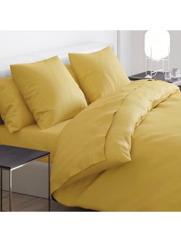 Cacharel textiles 4tlg. Satin-Bettwäsche-Set "Uni" in Gelb